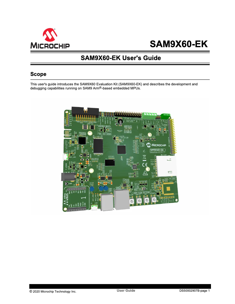 Image de la première page du manuel de l'appareil SAM9X60D6K