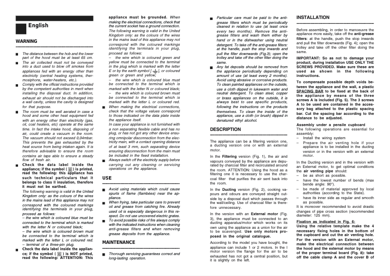 Page n°1 - Manuel utilisateur Candy CBT 92 X