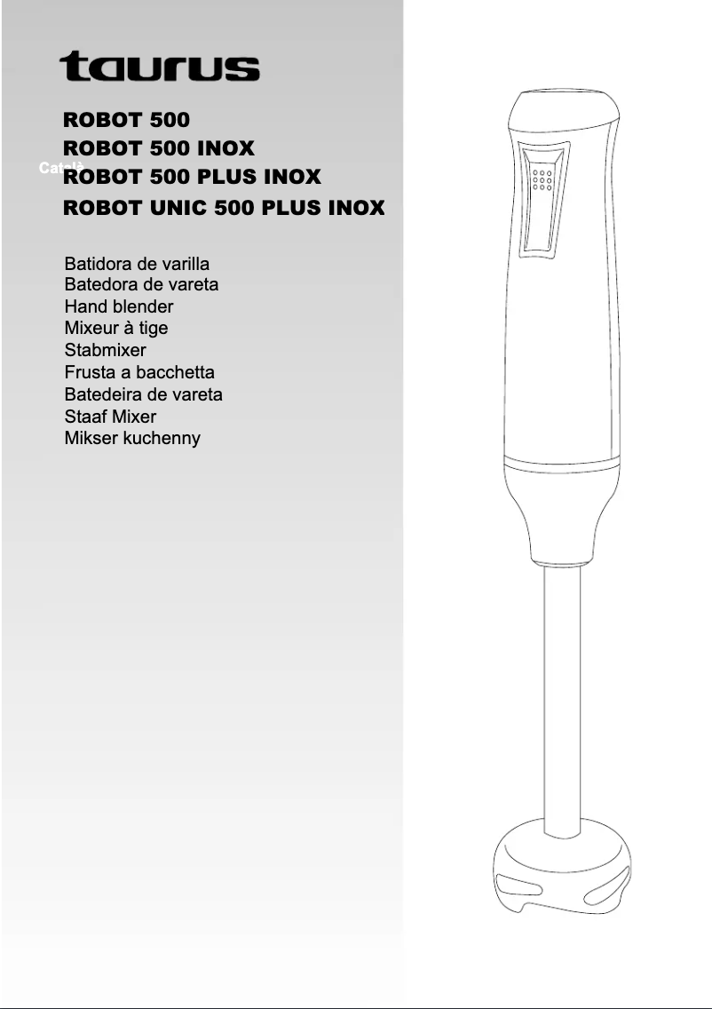 Page 1 de la notice Manuel utilisateur Taurus Robot 500 Inox