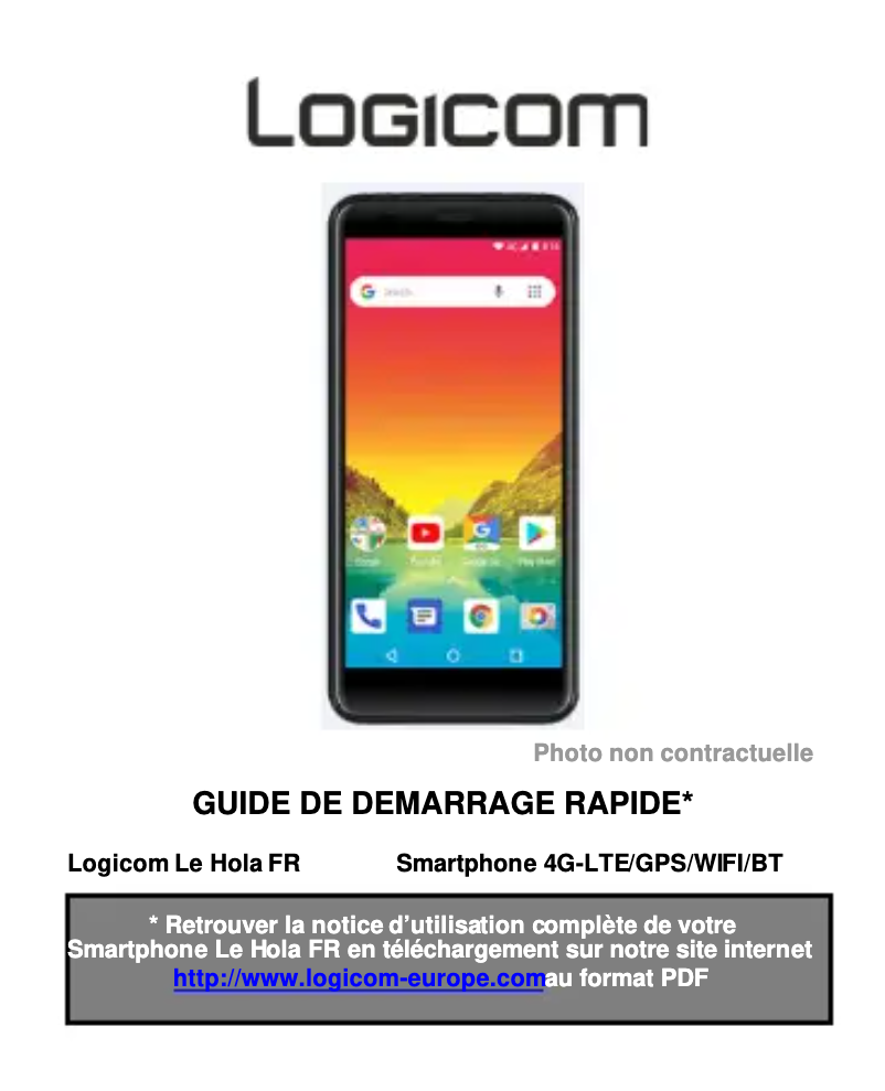 Image de la première page du manuel de l'appareil Le Hola FR