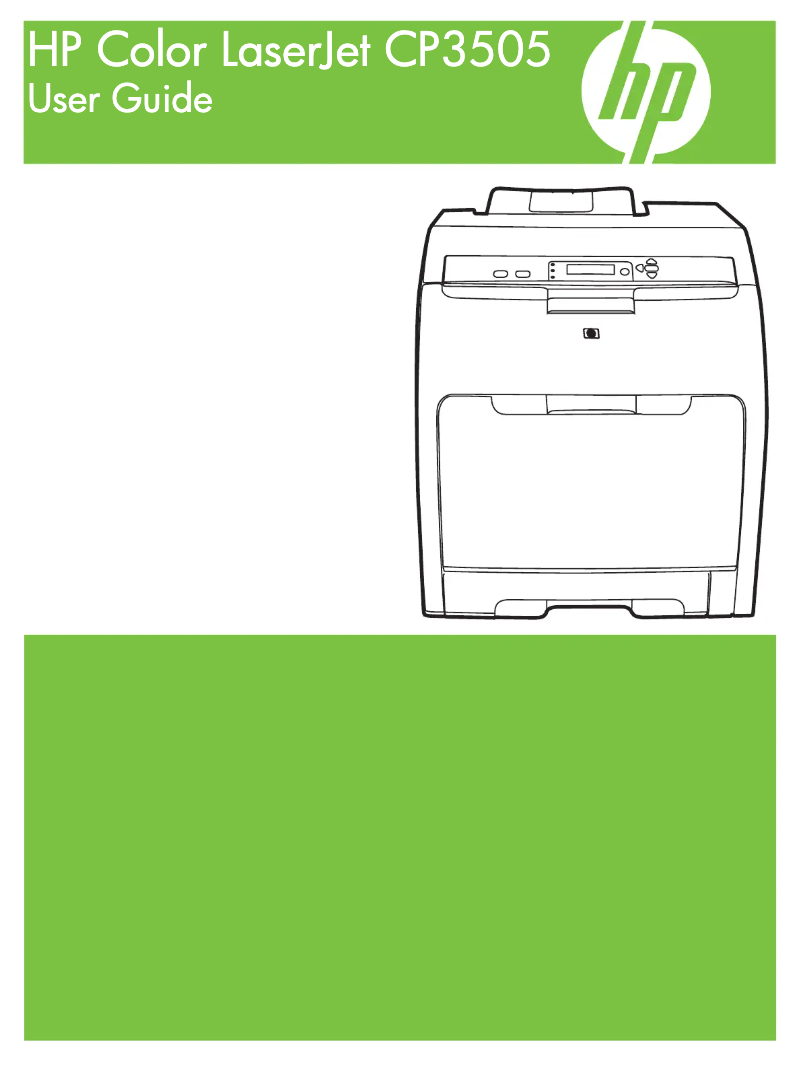 Page 1 de la notice Manuel utilisateur HP Color LaserJet CP3505N