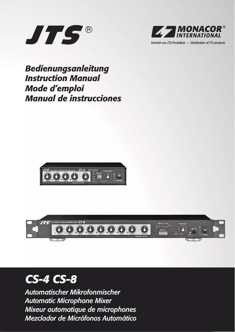 Página 1 del manual Manual de usuario JTS CS-4