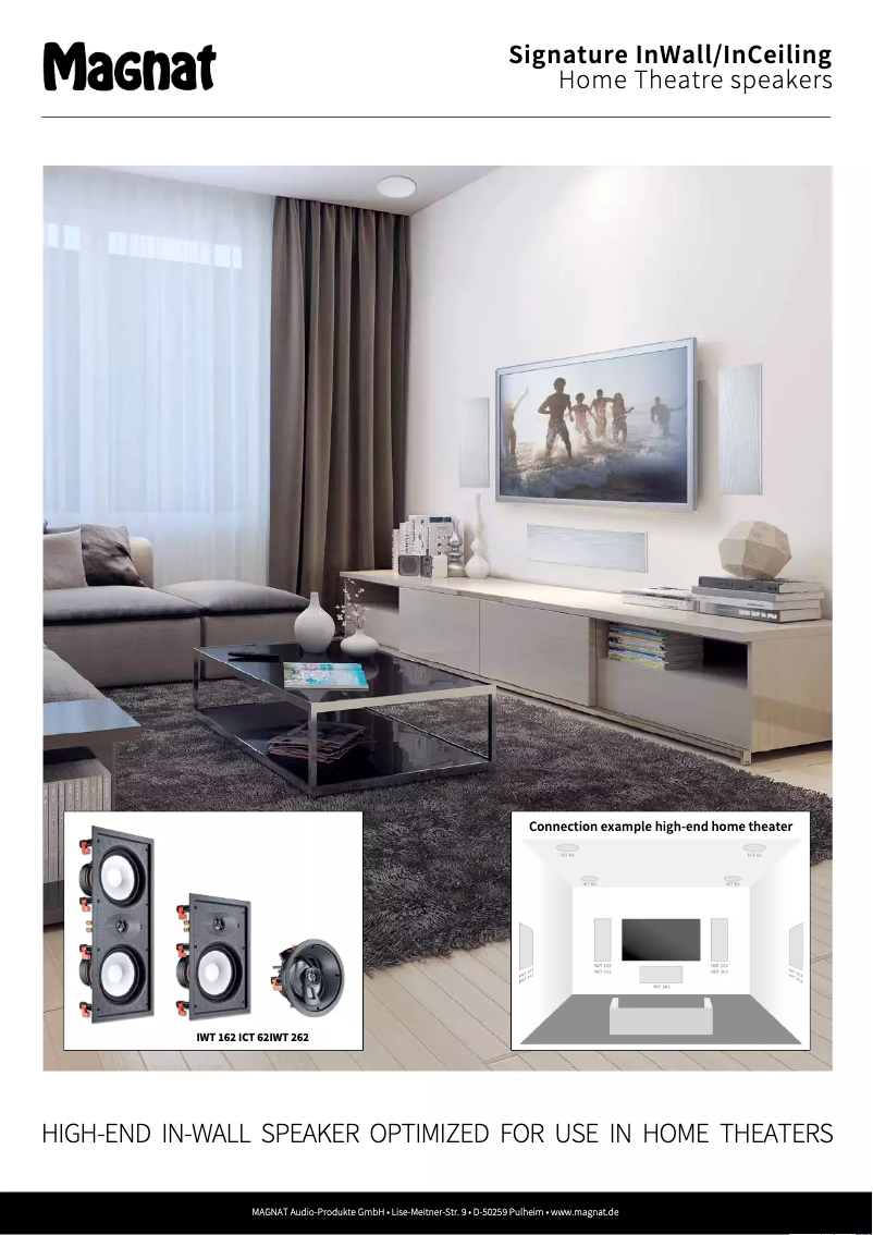 Página 1 del manual Ficha técnica Magnat Signature IWT 162