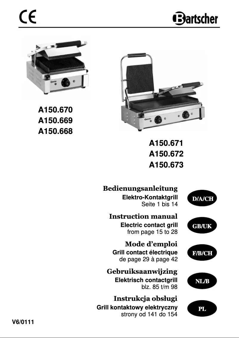 Image de la première page du manuel de l'appareil A150668