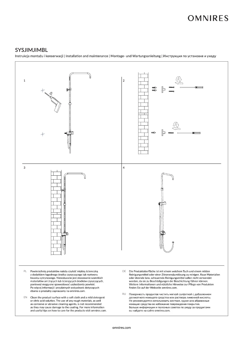 Page n°1 - Manuel utilisateur Omnires SYSJIMJIMBL