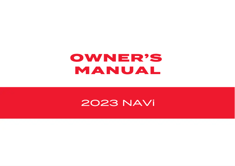 Page 1 of the manual User Manual Honda Navi (2023)