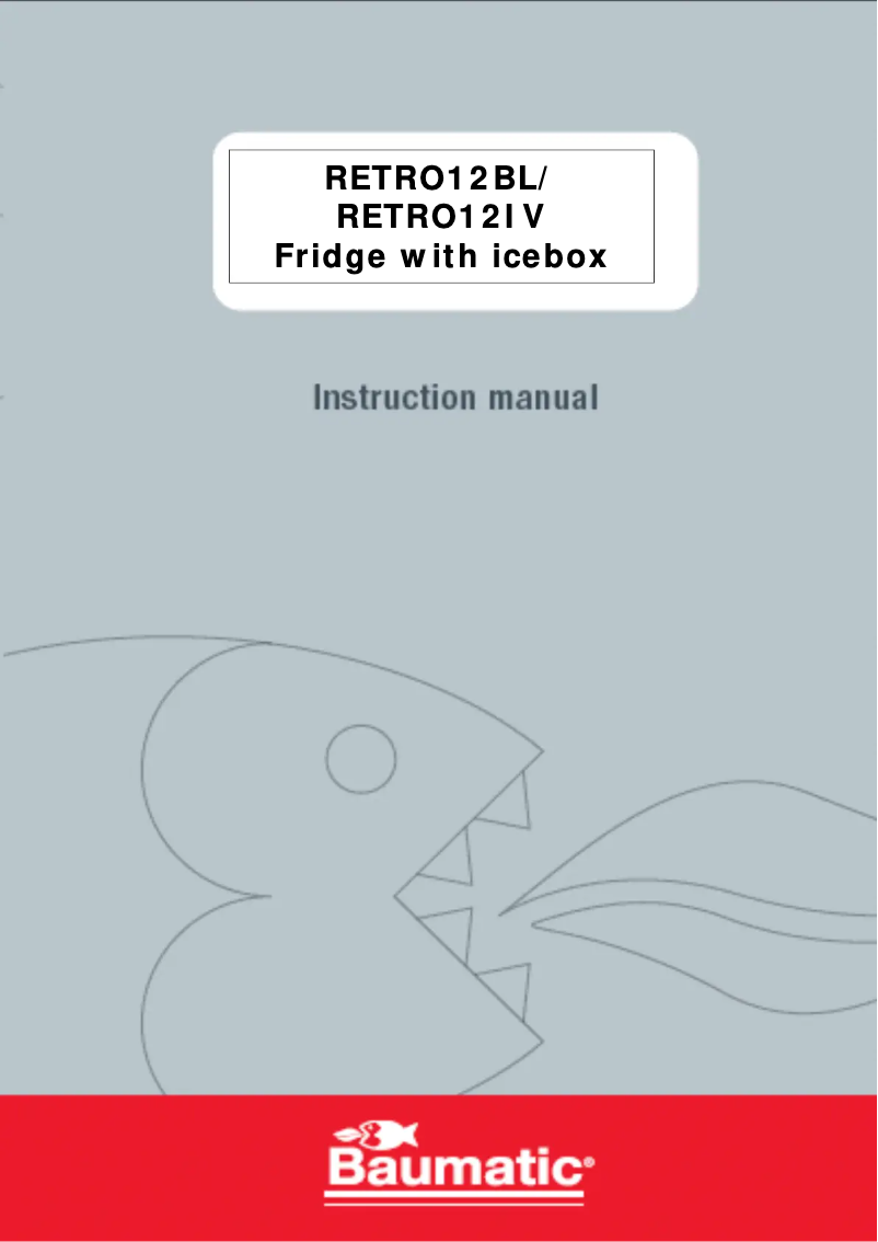 Page 1 de la notice Manuel utilisateur Baumatic RETRO12BL