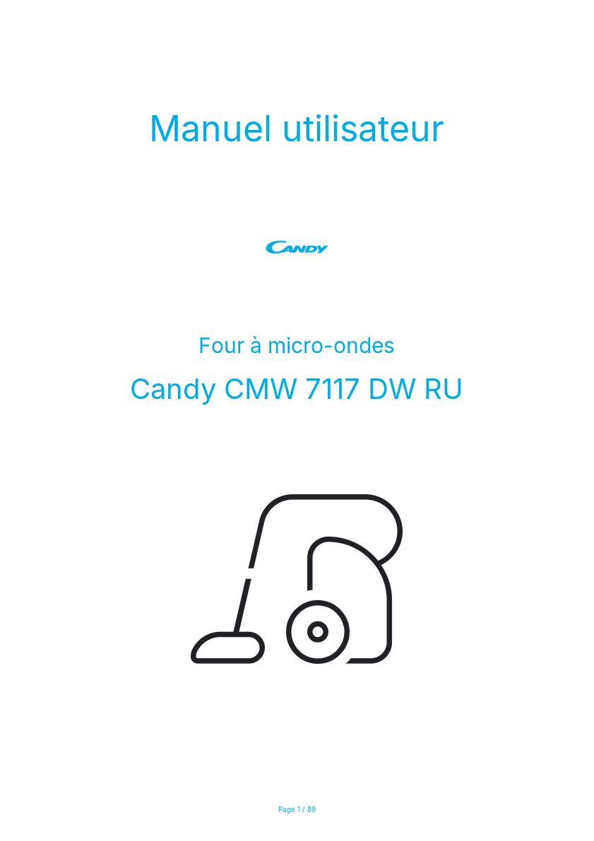 Image de la première page du manuel de l'appareil CMW 7117 DW RU