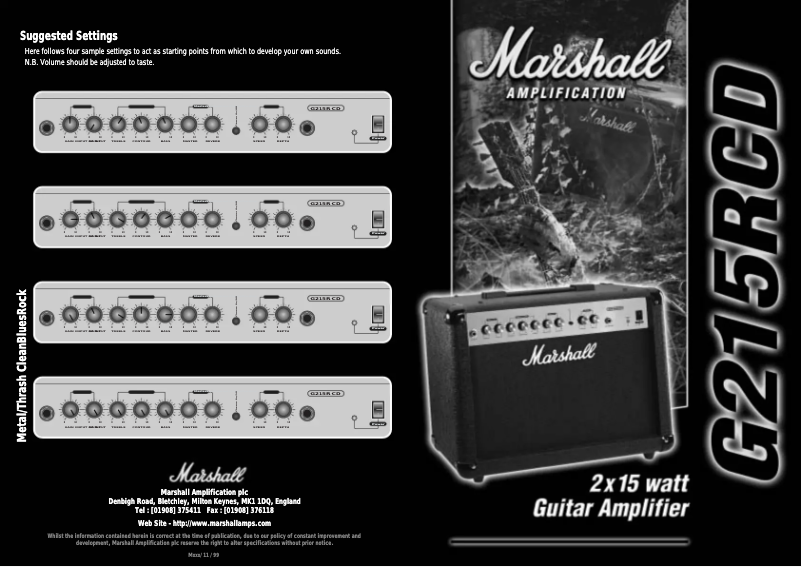 Page n°1 - Manuel utilisateur Marshall MG215RCD