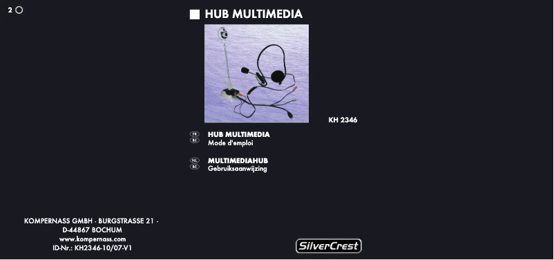 Page 1 de la notice Manuel utilisateur SilverCrest KH 2346