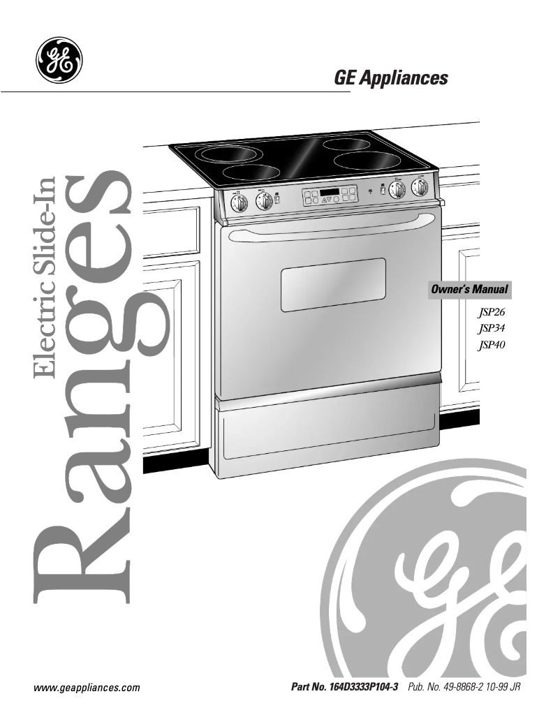 Image de la première page du manuel de l'appareil JSP34AWAA