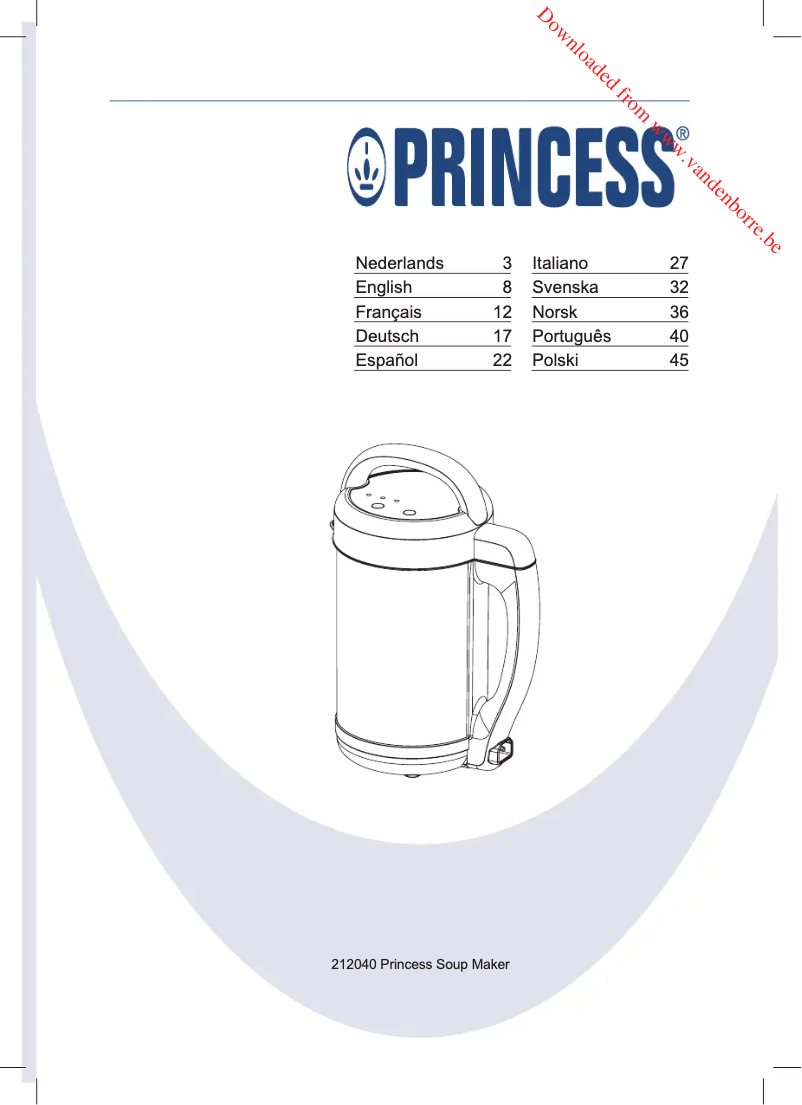 Página 1 del manual Manual de usuario Nova Soup Maker 210300