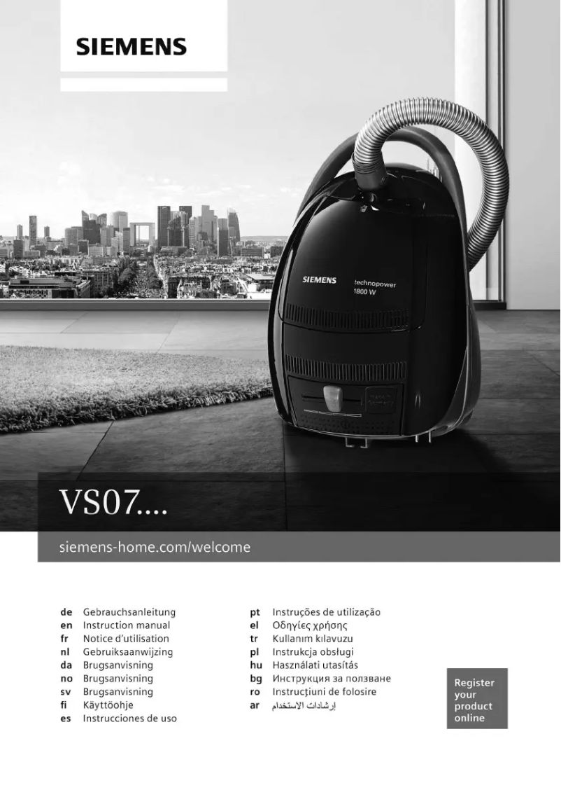Page n°1 - Manuel utilisateur Siemens VS07GP1267