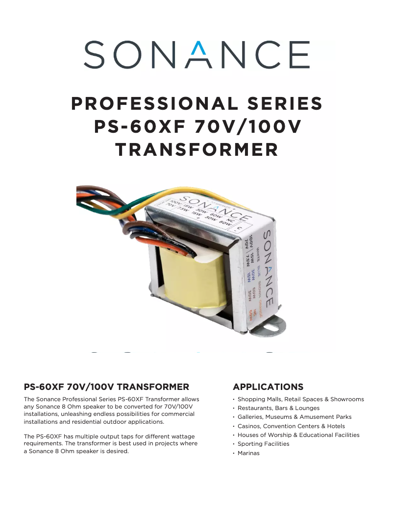 Image de la première page du manuel de l'appareil PS-60XF