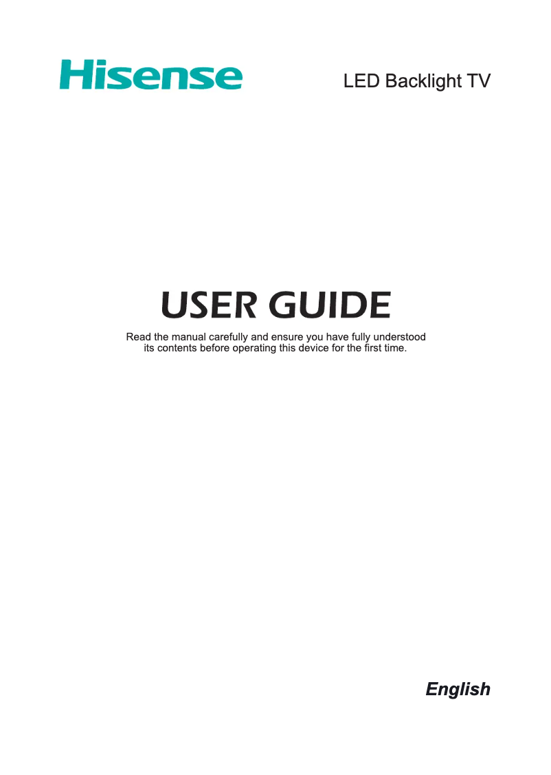 Page 1 de la notice Manuel utilisateur Hisense HE40KEC315UWTS-EC315