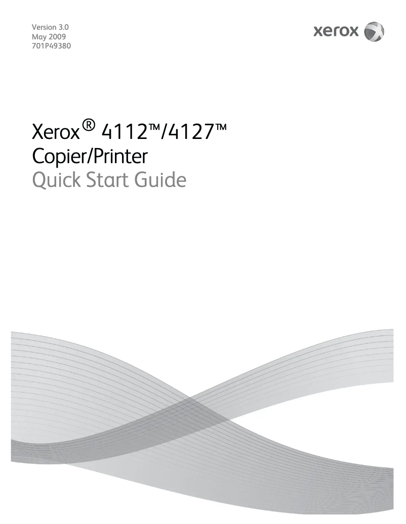 Page n°1 - Guide de démarrage rapide Xerox 4127