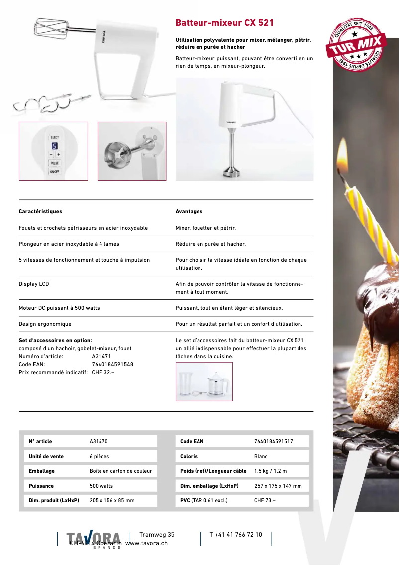 Image de la première page du manuel de l'appareil CX 521