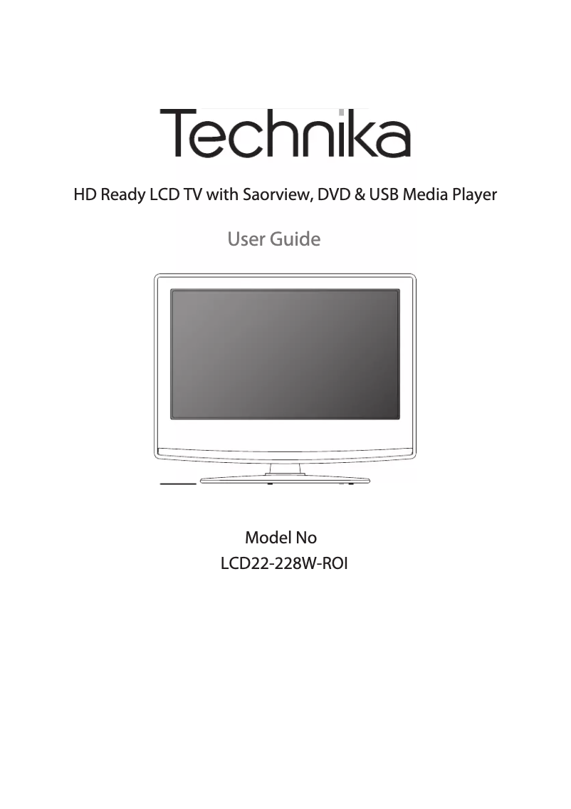Page n°1 - Manuel utilisateur Technika LCD22-228W-ROI