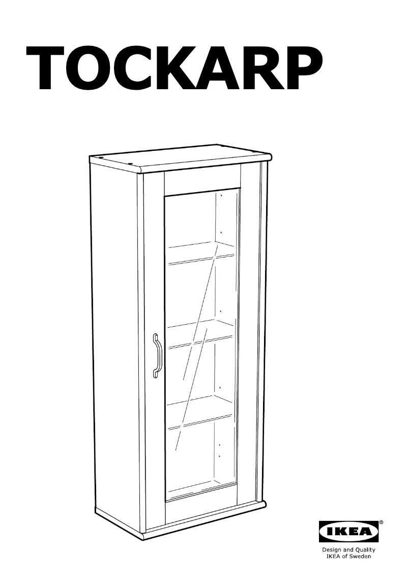 Página 1 del manual Manual de usuario Ikea TOCKARP (38X22X92)