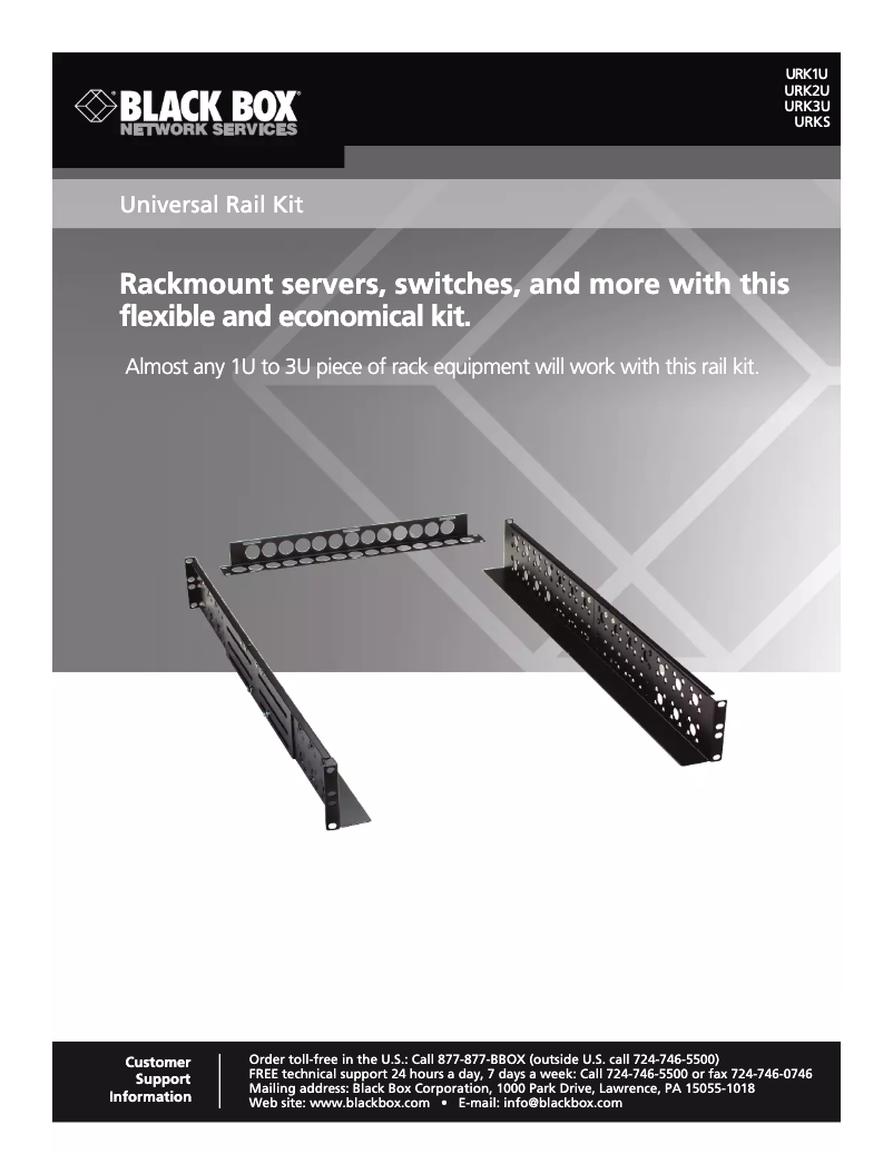 Page 1 de la notice Manuel utilisateur Black Box URK1U