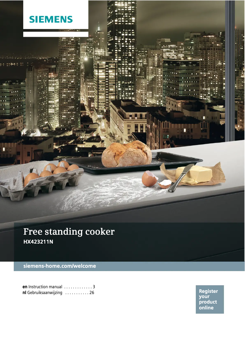 Imagen de la primera página del manual del dispositivo HX423211N