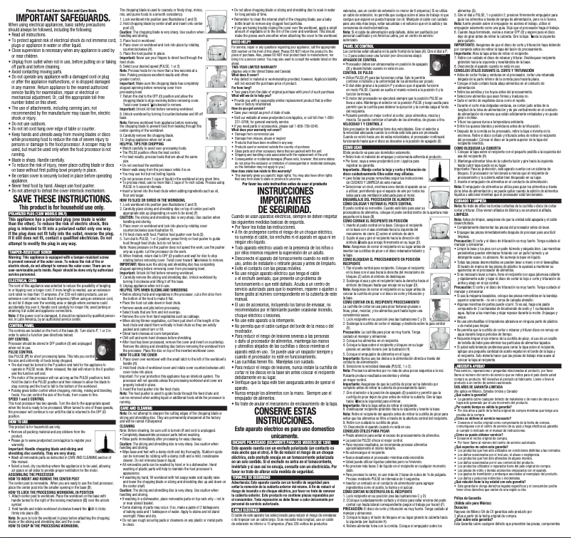 Page 1 de la notice Manuel utilisateur Black & Decker FP1140BD