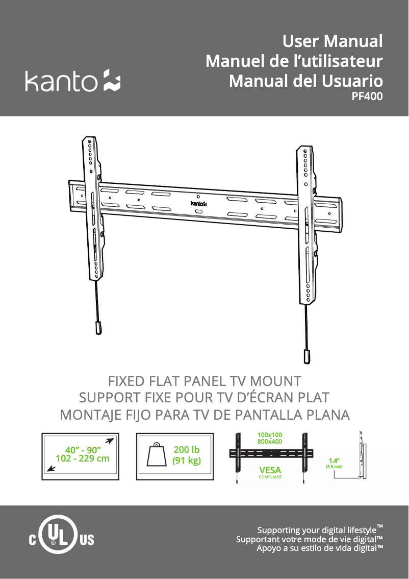 Página 1 del manual Manual de usuario Kanto PF400