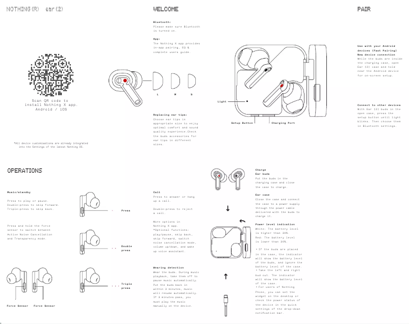 Page n°1 - Manuel utilisateur Nothing Ear (2)