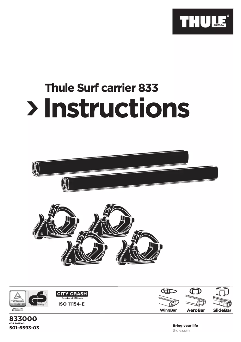 Image de la première page du manuel de l'appareil Surf carrier 833