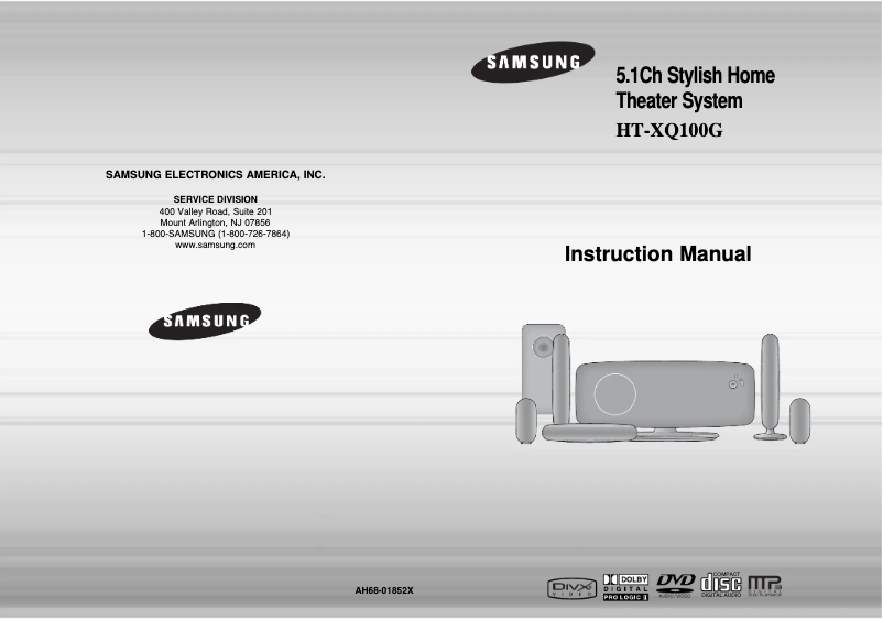 Image de la première page du manuel de l'appareil HT-XQ100GT