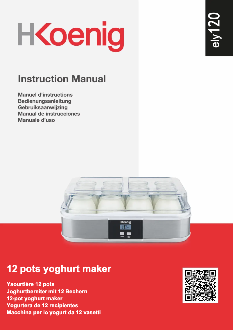 Image de la première page du manuel de l'appareil ELY120