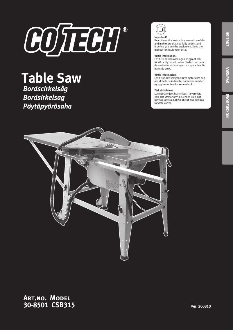 Página 1 del manual Manual de usuario Cotech CSB315