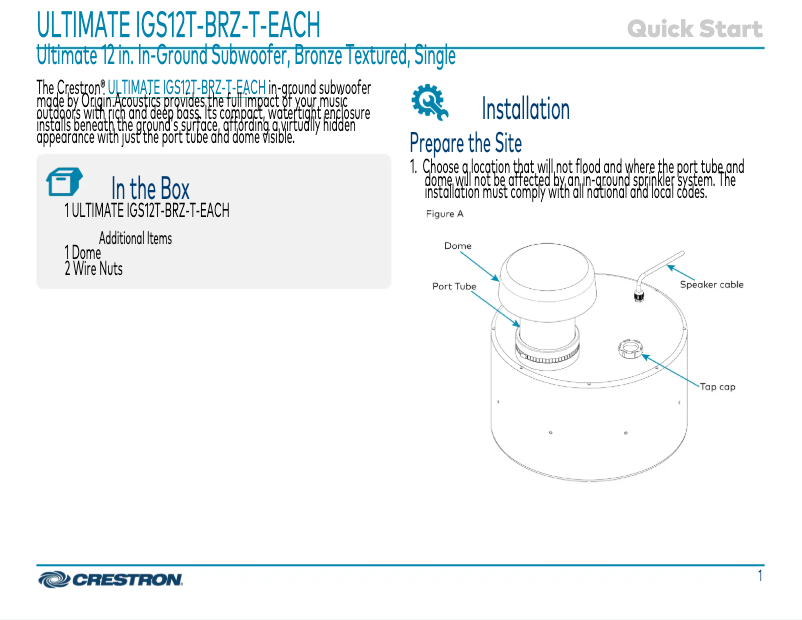 Imagen de la primera página del manual del dispositivo Ultimate IGS12T-BRZ-T-EACH