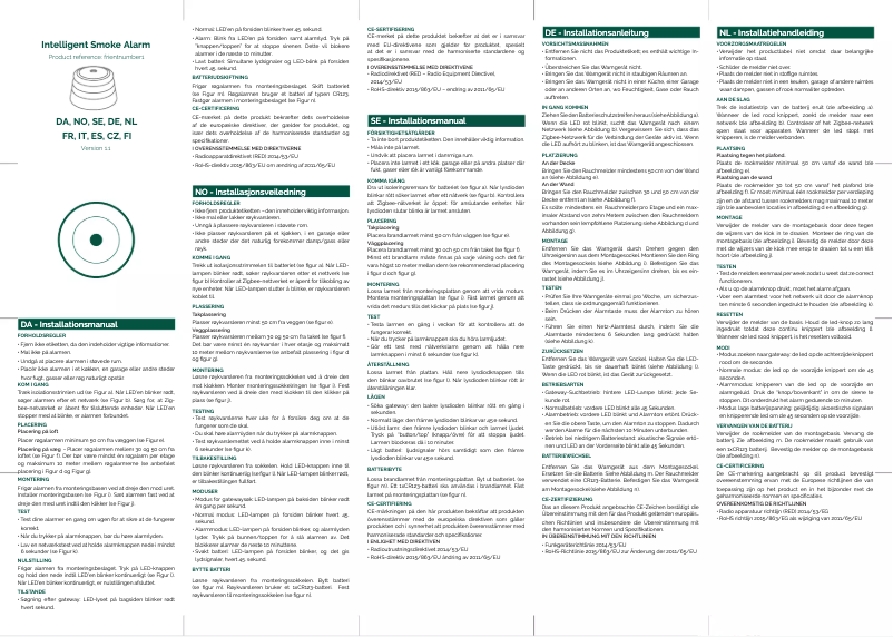 Image de la première page du manuel de l'appareil Intelligent Smoke Alarm