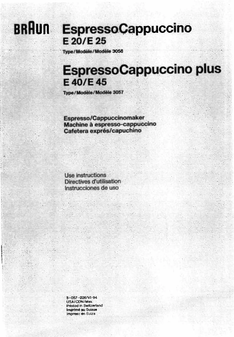 Página 1 del manual Manual de usuario Braun E 20