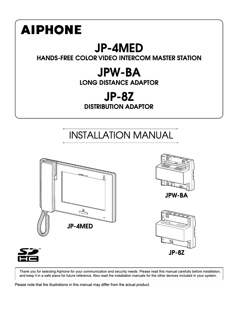 Página 1 del manual Manual de usuario Aiphone JPS-4AEDF