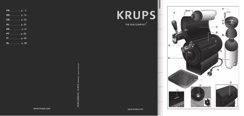 Page n°1 - Manuel utilisateur Krups The Sub Compact