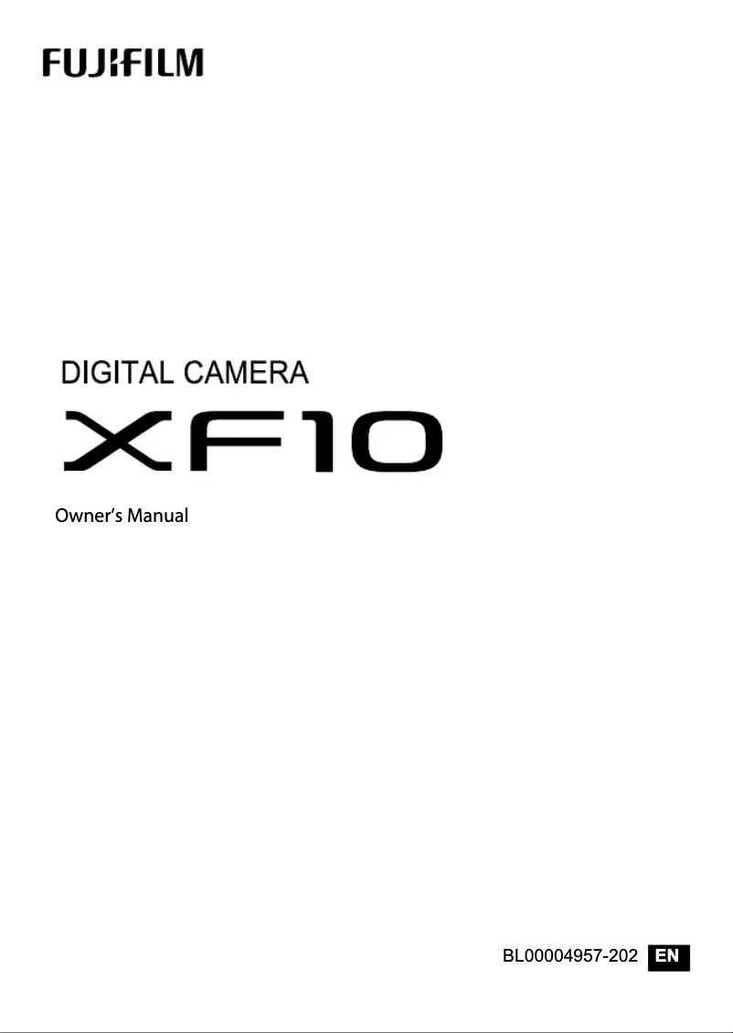 Image de la première page du manuel de l'appareil XF10