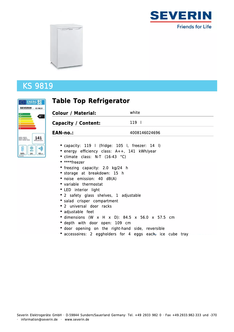 Image de la première page du manuel de l'appareil KS 9819