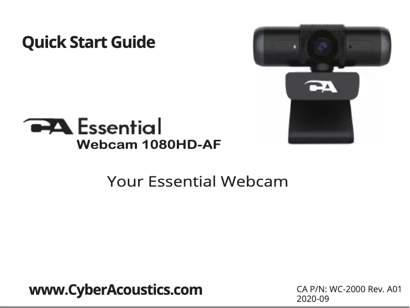 Página 1 del manual Manual de usuario Cyber Acoustics 1080HD-AF