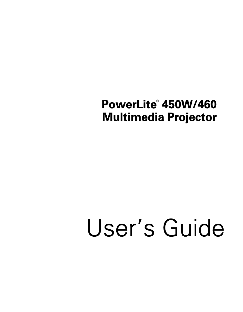 Imagen de la primera página del manual del dispositivo PowerLite 450W