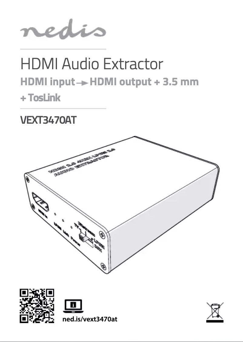 Image de la première page du manuel de l'appareil VEXT3470AT