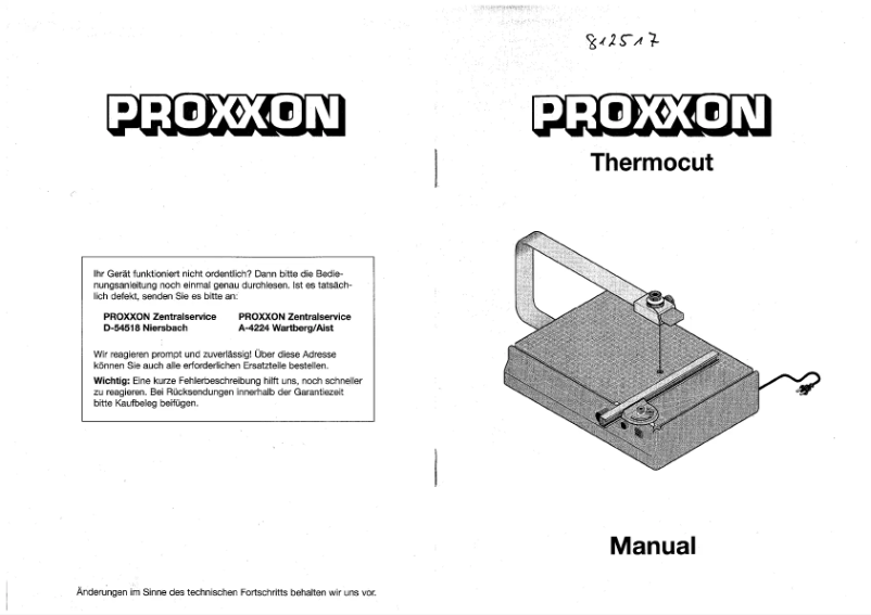 Página 1 del manual Manual de usuario Proxxon Micromot 230/E