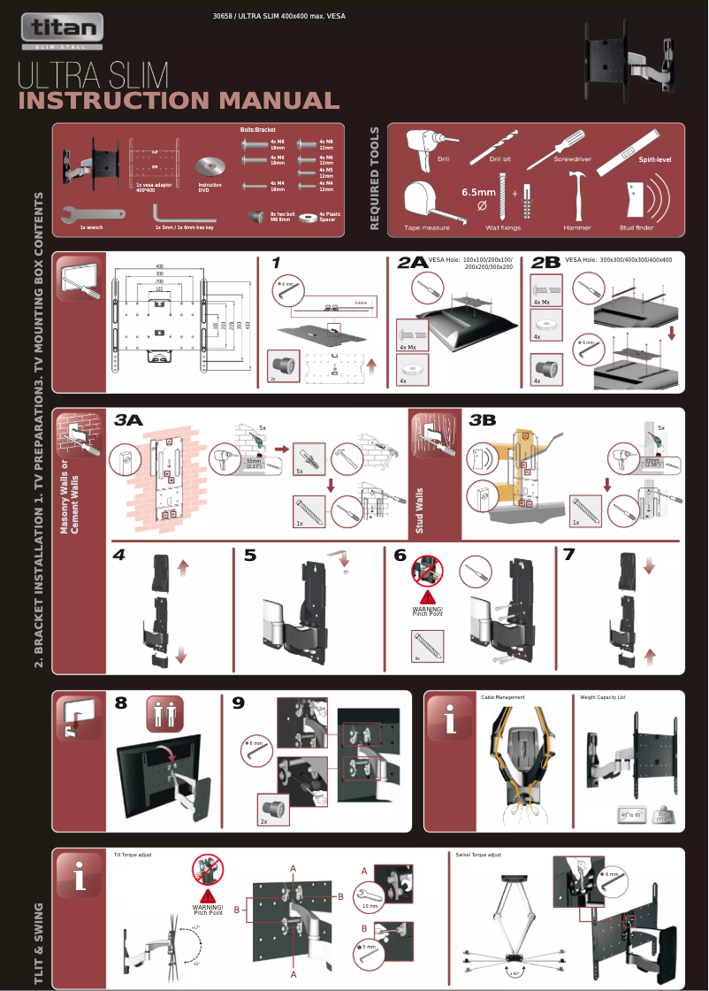 Page n°1 - Manuel utilisateur Titan 30658