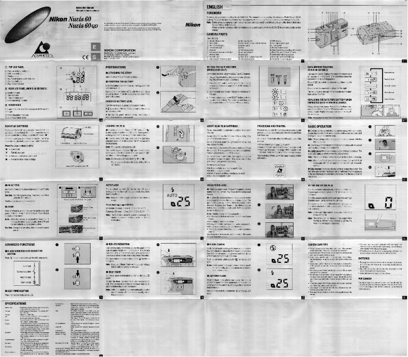 Page n°1 - Manuel utilisateur Nikon Nuvis 60 QD