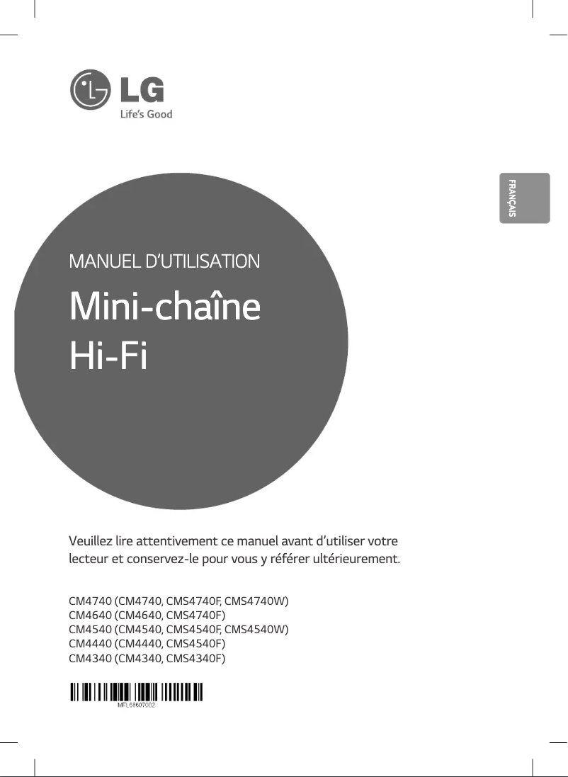 Image de la première page du manuel de l'appareil CM4440