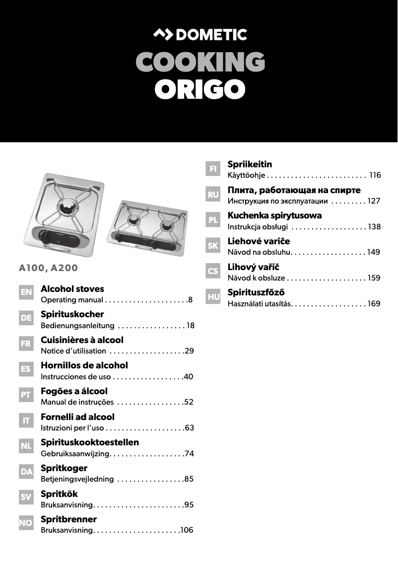 Página 1 del manual Manual de usuario Dometic Origo A200