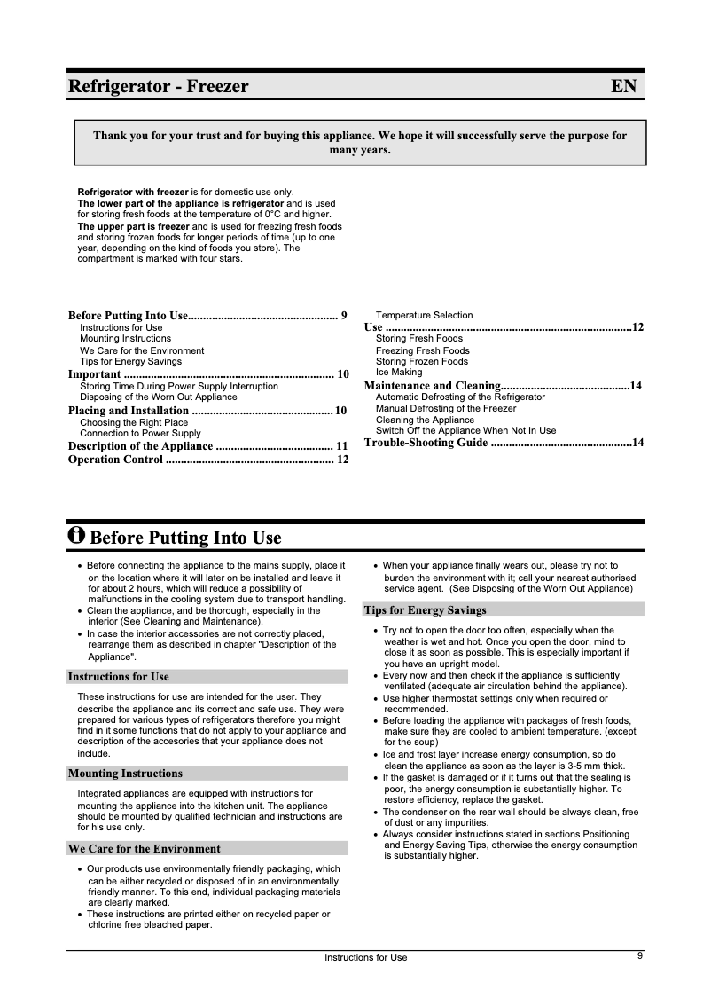 Image de la première page du manuel de l'appareil KI 276BAB