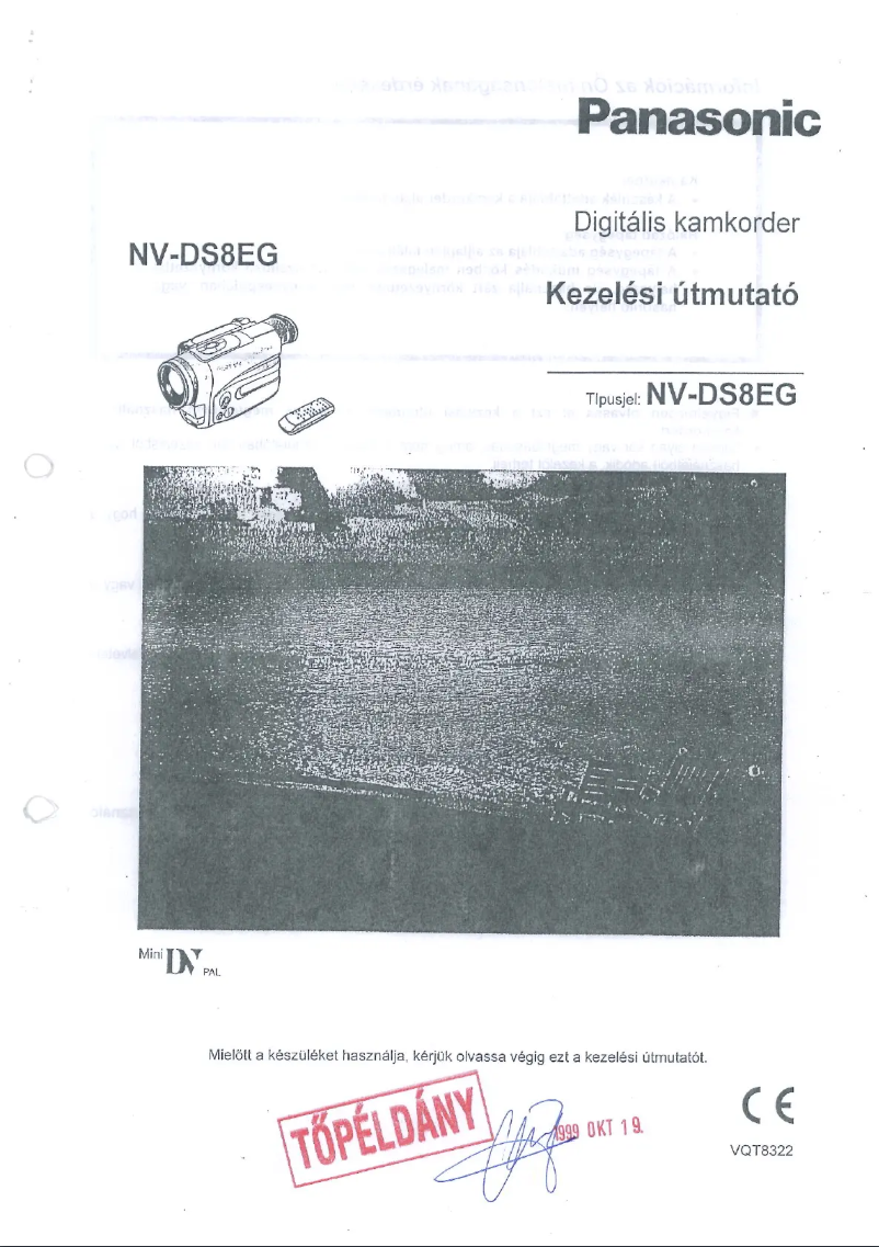 Page n°1 - Manuel utilisateur Panasonic NV-DS8EG