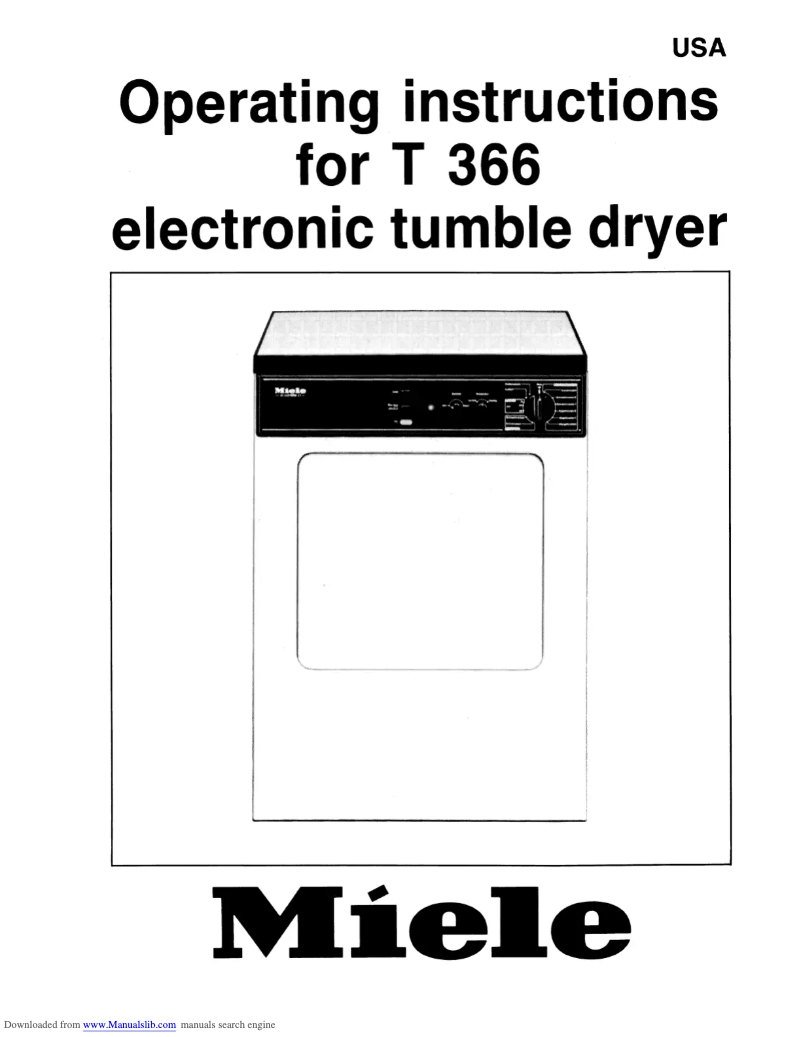 Image de la première page du manuel de l'appareil T 366